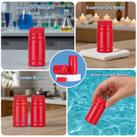 Vente en gros de pots en PET de 100 ml pour capsules, emballage rouge pour compléments alimentaires avec options d'étiquettes personnalisées