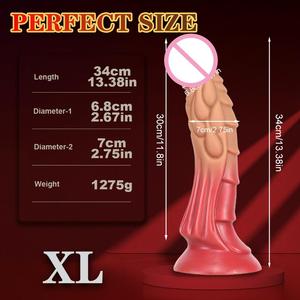 Neuer Weicher Flüssig-Silikon Monster-Tier Großer <span class=keywords><strong>Dildo</strong></span> Starker Saugnapf Masturbator Sexspielzeug für Frauen S-XL Größe - Product Image 5