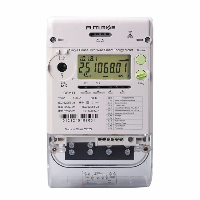 Smart Meter LCD Display Energy Monitoring Electric Power with Communication Module and Vending System