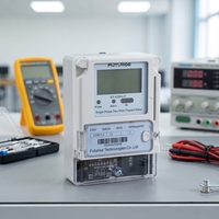 Medidor de Energía Prepago con Tarjeta IC Monofásico Futurise QCM12 con Comunicación RS485 RF/PLC y Pantalla LCD para Gestión de Energía