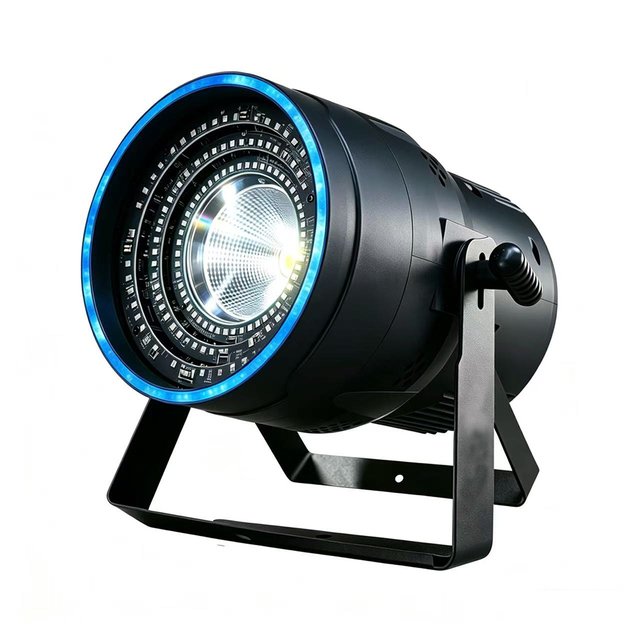 AOPU LED Blinder 200W COB Par Can Light RGBW Color Wheel DMX512 White Warm Zoom Spotlights for Stage Lights