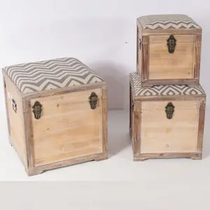 Antique Steamer Trunk Side Tabelas De Pele De Vaca Troncos De Couro Genuíno Com Gaveta Decoração Vintage Troncos E Baús De Armazenamento