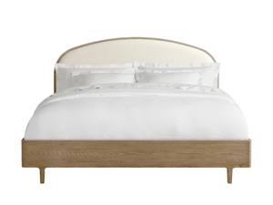 American Style Handmade Double Solid Wood Queen King <b>Bed</b> <b>Frame</b> with Soft Upholstered Headboard - Product Image 6