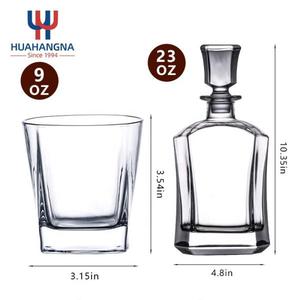 Decantador de Whisky Personalizado con Logotipo Grabado, 25 oz, Juego de Vasos Cuadrados para Hombre, Regalo de Cumpleaños - Product Image 3