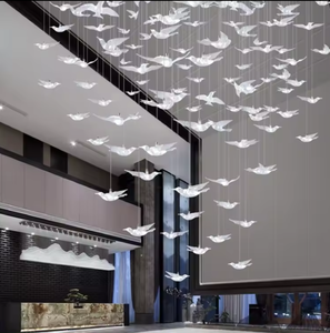 Zeal Lighting colgante luces colgantes accesorios lineal gran techo escalera LED candelabros de cristal - Product Image 4