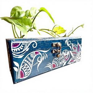 Caja de Joyería de Madera Hecha a Mano y Personalizada con Capas Decorativas Impresas para Hogares de Estilo Premium a Precio Económico en India - Product Image 1