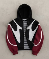 Hoodie d'hiver surdimensionné de qualité supérieure avec motif à pois en strass, 300 g/m², 100 % coton, doublure en satin personnalisée, épaules tombantes, haute qualité
