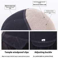 Perruque mi-longue pour femme LONGFOR, tissée à la main, ultra-fine, mèches de cheveux indiens, petite, respirante, aspect réaliste