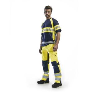 BLAKLADER - 156518113389D128 Pantalón ventilado de alta visibilidad Amarillo/Azul marino-EAN 7330509457221 ROPA DE TRABAJO DE LA HI-VIS - Product Image 3