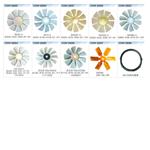 พัดลมระบายความร้อนเครื่องยนต์ R40-8 R210-7สำหรับฮุนได R220-7 R200-7ชิ้นส่วนเครื่องจักรก่อสร้างเครื่องขุด6D107 6D102 - Product Image 6
