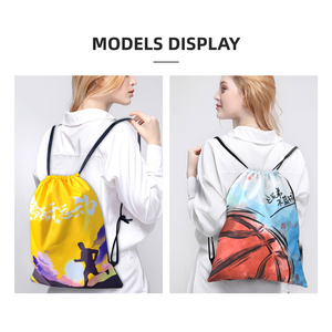 Stylish Fashion Dye Sublimation Personalized Polyester Light Unisex <b>Drawstring</b> <b>Bags</b> 20-38L - Product Image 6