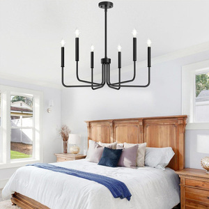 Lámpara de Araña de Hierro Estilo Rústico Americano, Lámpara de Techo Industrial Retro Simple para Restaurante y Dormitorio - Product Image 3