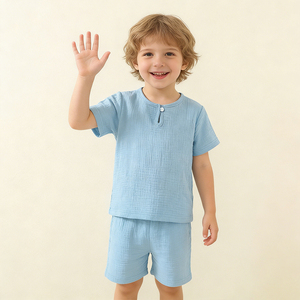 Nuovi Arrivi: Abbigliamento Estivo per Bambini a Maniche Corte, Pigiami in <span class=keywords><strong>Cotone</strong></span> per Ragazzi e Ragazze - Product Image 5
