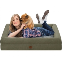 Oxidationsbeständiges, niedliches, luxuriöses Hundebett aus wasserdichtem Kristall-Samt mit Eierkisten-Schaumstoffpolsterung, Haustiersofa für Einzelhändler, kundenspezifisch anpassbar