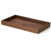 Plateau de service rectangulaire en bois, long plateau à charcuterie, pliable et empilable, pour cuisine, décoration intérieure, laqué, rangement salle de bain