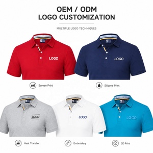 Camisa para Hombre de Marca Privada al por Mayor, 280G, Mezcla de Algodón y Cupro, Piqué Fino, Transpirable, Casual, Tallas Grandes S-4XL - Product Image 2