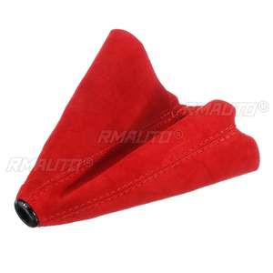 Red Gear Shift Collars Hyper Fabric Gear Gaiter <b>Boot</b> <b>Cover</b> Shift knob Shifter <b>Boot</b> <b>Cover</b> Universal - Product Image 3
