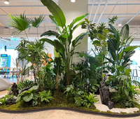 Combinaison de plantes tropicales pour la décoration de la réception d'hôtel, de l'café internet, de la vitrine de centre commercial et d'arbres artificiels
