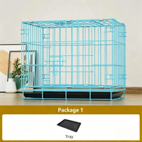 Cage pour chat en fer avec bouton, plateau en plastique, design pliable, fonction toilette, écologique, grande capacité, gain de place, maison d'intérieur pour chat de petite taille
