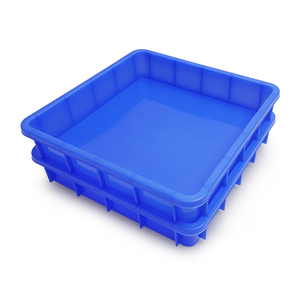 Nouveau matériau, bac en plastique pliable et empilable, écologique, 415*295*60mm, boîte solide, contenants en plastique rectangulaires, caisse, lourd - Product Image 1