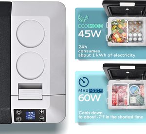 Euhomy DC12V 24V <strong>Portable</strong> 30L Car <strong>Fridge</strong> With <strong>Lithium</strong> <strong>Battery</strong> for Camping RV Caravan Boat - Product Image 3