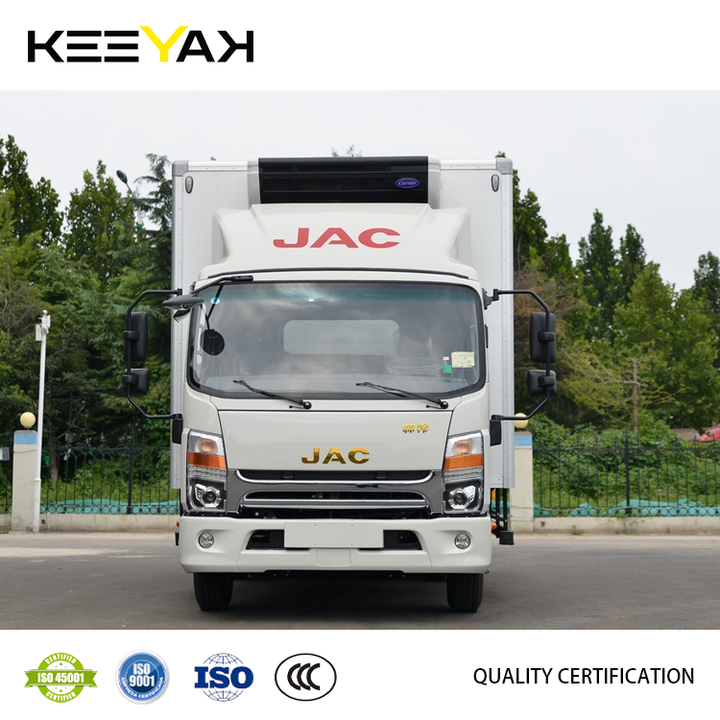 New Jac 3 Ton Refrigerated Trucks Sale 6 Wheels 92hp Refrigerator Meat