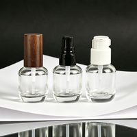 Flacon pompe en verre transparent de 35 ml pour huile essentielle, sérum, soins de la peau, flacons pulvérisateurs en verre, huile essentielle, tonique, rechargeable