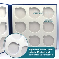 Étui d'échantillon de lunettes de soleil en mousse doublé Eva en cuir PU personnalisé boîte de plateau de lentilles optiques livre d'affichage
