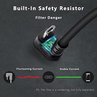 Kabel USB 2.0 Berkualitas Tinggi untuk Sinkronisasi Data Cepat dan Pengisian Daya, U Turn Micro USB, Konduktor Tembaga Murni, Pelindung Anyaman, Selubung PVC untuk Kamera