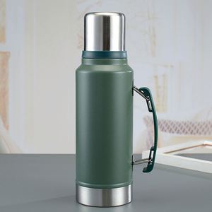 Gourde isotherme en acier inoxydable grande capacité 1L 1.4L 1.9L, bouteille d'eau isolée sous vide pour les sports de plein air et les voyages - Product Image 3