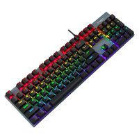Teclado Mecánico para Juegos RGB con Cable de 104 Teclas, Interruptor Azul, Teclado para Computadora para Jugadores