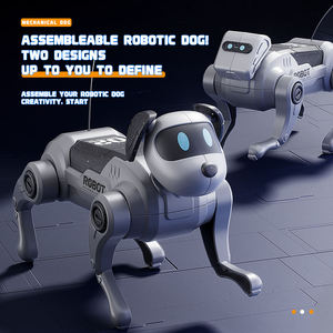 Juguete Educativo de Tecnología Negra para Niños, Perro Mecánico de Plástico con Control Remoto, Ensamblable, Biónico, de Cuatro Patas - Product Image 2