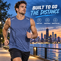 Vente en gros de débardeurs pour hommes, de haute qualité, respirants, à séchage rapide, sans manches, pour la salle de sport, livraison rapide directe d'usine