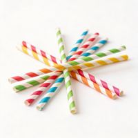 Pailles à boire biodégradables confortables en assortiment de couleurs, agitateurs en papier 100 % biodégradables pour restaurants, café, artisanat, cake pops