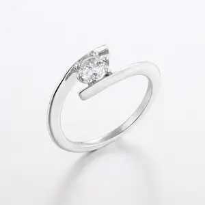 Di alta qualità gioielli di lusso 925 in argento Sterling polo Set di diamanti festa di nozze regalo per le donne anello classico zircone R231230