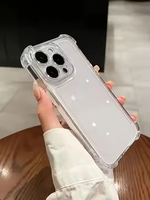 Coque de téléphone transparente antichoc de luxe en PC rigide et silicone souple pour iPhone 17 16 15 14 13 12 Pro Max X XR