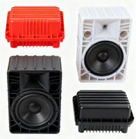 Couvercle audio en plastique personnalisé en usine coque de haut-parleur boîtier d'amplificateur pièces d'injection plastique boîtier d'ampli audio domestique