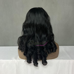 Perruque en cheveux humains 16 pouces Nature 350% Bouncy Curl 4x4 SDD, produit personnalisable - Product Image 4