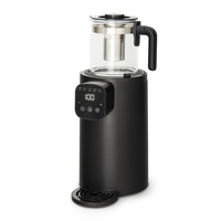 Nouveau Samovar Turc Moderne Électrique Intelligent à Température Contrôlée, avec Deux Pots en Verre, Machine à Eau Chaude Sous Vide, Fourniture d'Usine
