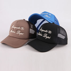 Индивидуальная <span class=keywords><strong>5</strong></span>-панельная Предварительно изогнутая сетчатая шляпа для дальнобойщика с вышитым логотипом - Product Image 2