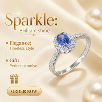 Confirmation Gift 925 Silver 5mm*7mm Natural Sapphire 18k Gold Plated Luxury Ring Faith Journey Fine Jewelry for Wedding Party
