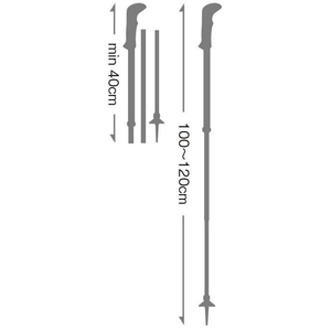 Bastón de Senderismo de Aluminio Ligero, Portátil, Ajustable, Moderno, de 3 Secciones, con Mango Largo y Punta de Acero de Tungsteno, Resistente hasta 150 lb - Product Image 2