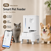 WiFi APP-besturing Eco-vriendelijke oplaadbare moderne live video bewakingsvoederbak voor huisdieren met camera (4L water, 5L voer)