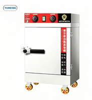 Cuiseur à riz électrique professionnel à 6 plateaux en acier inoxydable avec minuterie intelligente et nettoyage facile pour cuisine commerciale