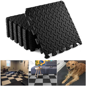 Thảm Xếp Hình Lồng Vào Nhau Mật Độ Cao Giá Nhà Máy Thảm Xốp <span class=keywords><strong>EVA</strong></span> Dày 1Cm 1.2Cm Sàn Tập Gym Gạch Xốp Màu Đen - Product Image 3