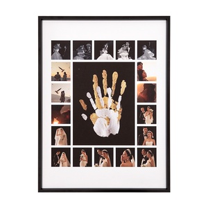 Cornice Fotografica Rettangolare in Lega di Alluminio, Design Creativo con Impronte di Mani di Coppia, Cornice Multi-Griglia <span class=keywords><strong>da</strong></span> <span class=keywords><strong>Parete</strong></span> Fatta a Mano con Stampa Fotografica Gratuita - Product Image 5
