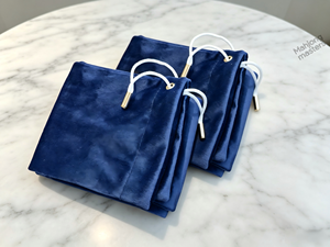 Sac de rangement de luxe moderne en velours bleu marine pour jeu de Mahjong, 2 poches et 4 compartiments, pliable, durable et portable pour le divertissement - Product Image 2