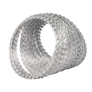 Galvanized Barbed <b>Wire</b> Coil Razor <b>Wire</b> Security Fencing Iron <b>Wire</b> <b>Mesh</b> 2.5-3.0mm 10-30mm Blade Length Yuking - Product Image 1