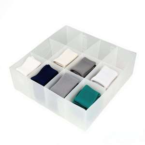12 ngăn sock hộp lưu trữ với nhựa có thể tháo rời phân vùng nhựa hộp lưu trữ cho tủ quần áo - Product Image 6