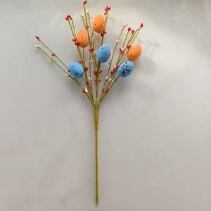 Oeuf de Pâques artificiel TC petit arbre oeuf en mousse marguerite plante verte pour la maison pièce maîtresse Vase rebord de fenêtre décor coloré Berry Picks - Product Image 5